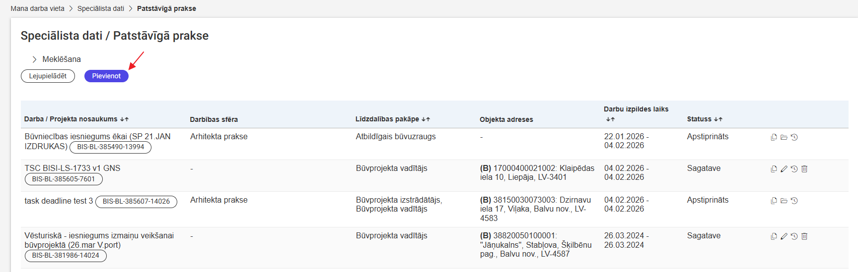 Attēls. Pievienot jaunu ierakstu.