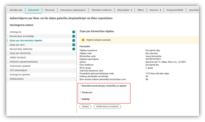 Attēls. Norādīt konstruktīvos elementus