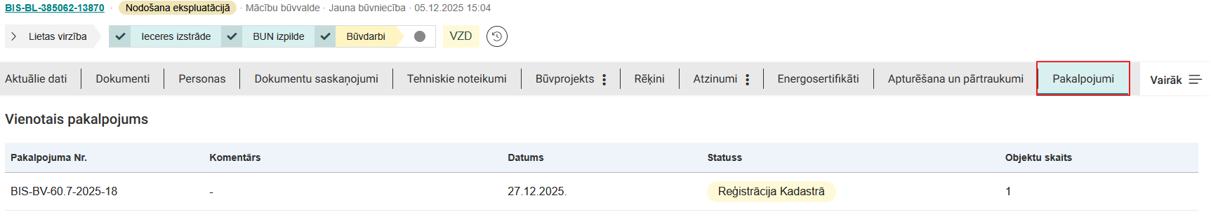 Attēls. Sadaļa %22Pakalpojumi%22.