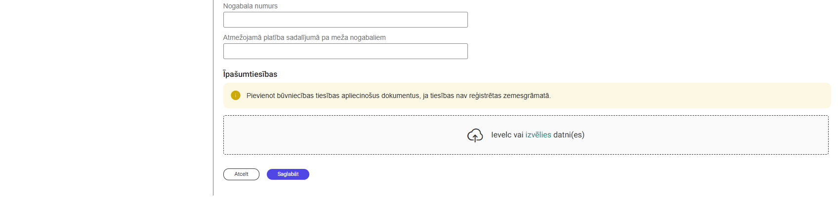 Attēls. Ziņas par zemi norādīšana.