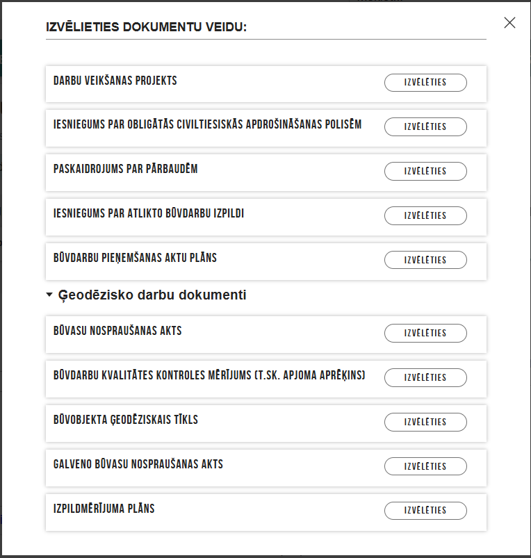 Attēls. Dokumenta izvēle.