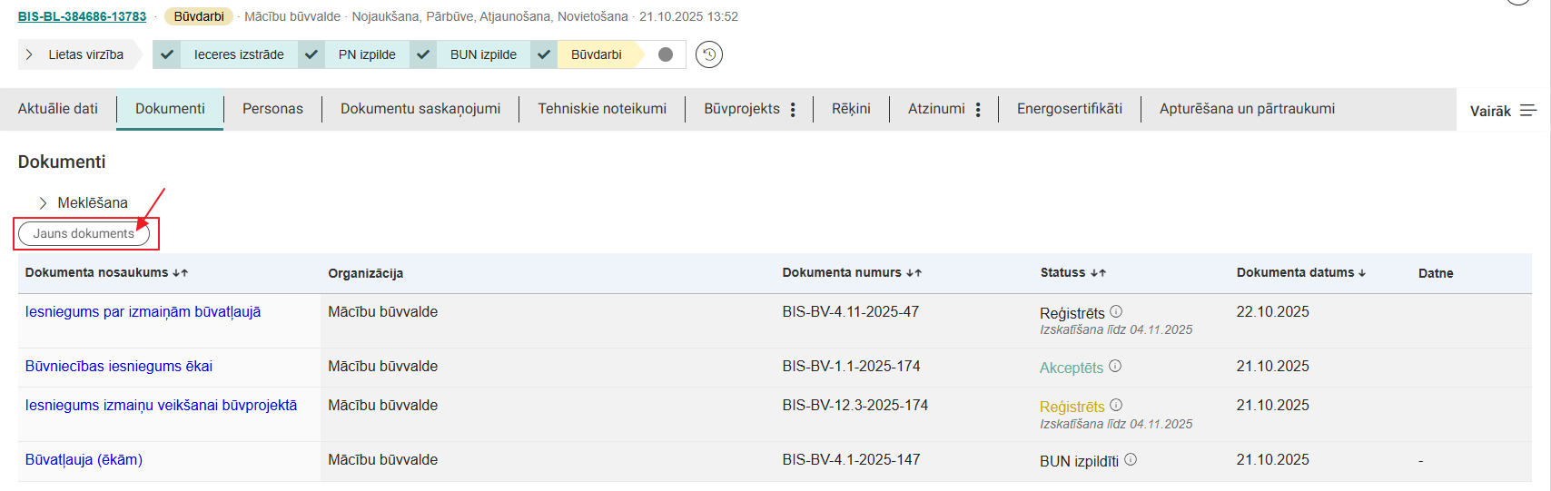 Attēls. Jauna dokumenta veidošana.
