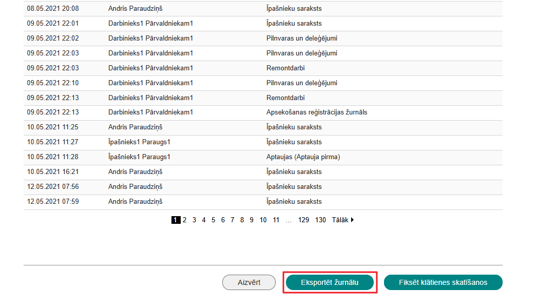Attēls. Veidot skatīšanās vēstures ierakstu izdruku.