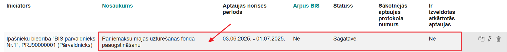Attēls. Atvērt aptaujas detalizētos datus.