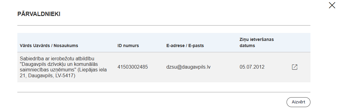 Attēls. Apskatīt informāciju par pārvaldnieku.
